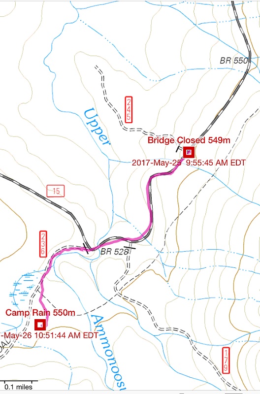 05-29 from car to Camp Rain map