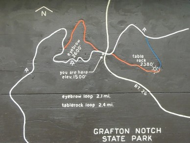 07-04 09;06 Grafton Notch Trail Map
