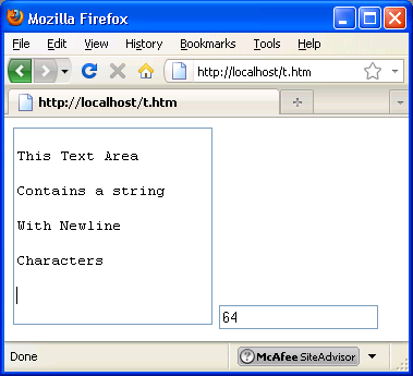TextArea Length – Firefox