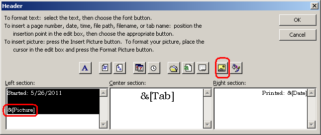 how to insert current date in excel 2010 footer